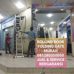 Rolling Door Semi Transparan Slat Cream
